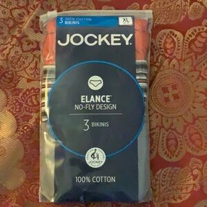 Men’s Jockey Elance Bikini Briefs Underwear 3 Pack Size XL 100% Cotton